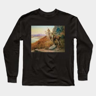 Watching for the White Man's Boats by Olaf Seltzer Long Sleeve T-Shirt